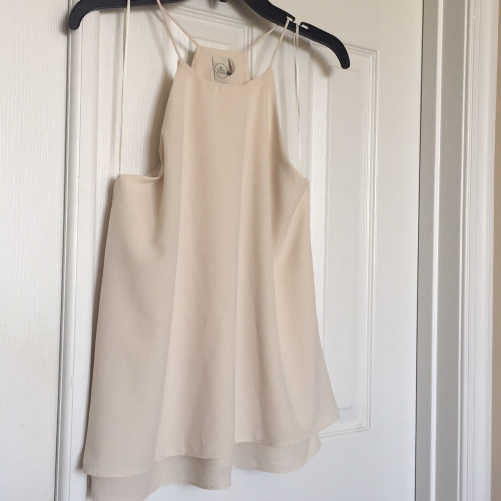 Cream Halter Top